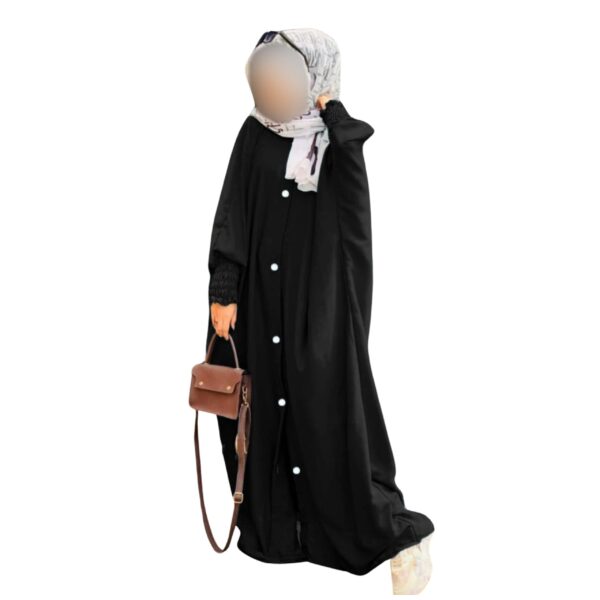 Abaya with starchable cuffs