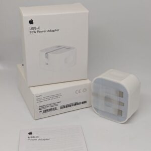 “Original Apple 20W USB-C Power Adapter Model A2344 – New Vietnam Packing with Serial ID – Available at TML Mart Pakistan”