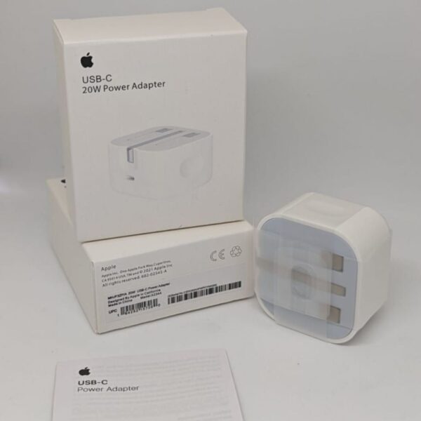 “Original Apple 20W USB-C Power Adapter Model A2344 – New Vietnam Packing with Serial ID – Available at TML Mart Pakistan”