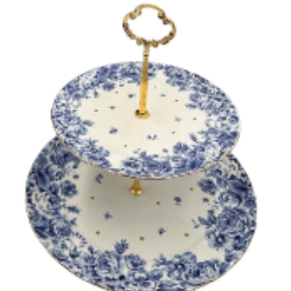 Luxe Bloom – 2-Tier Floral Cake Stand