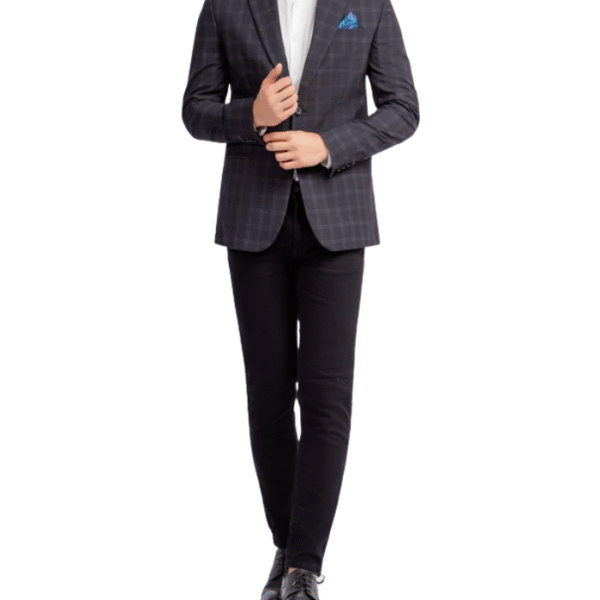 Men's Black Pattern Blazer
