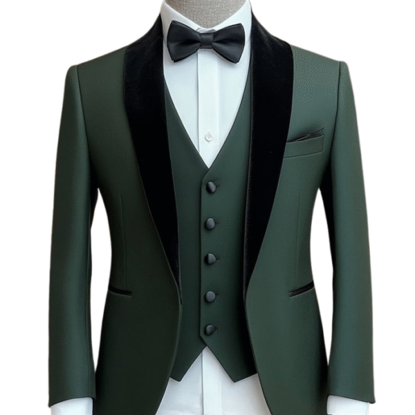 Men’s Dark Green 3-Piece Suit