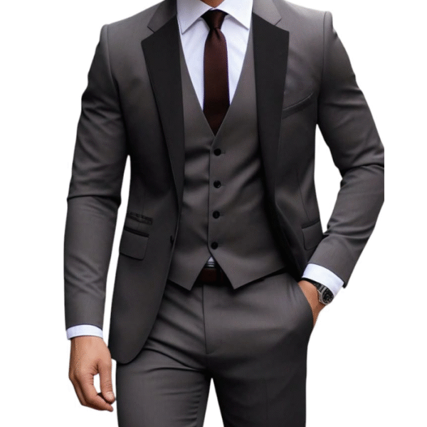 Men’s Gray 3-Piece Suit