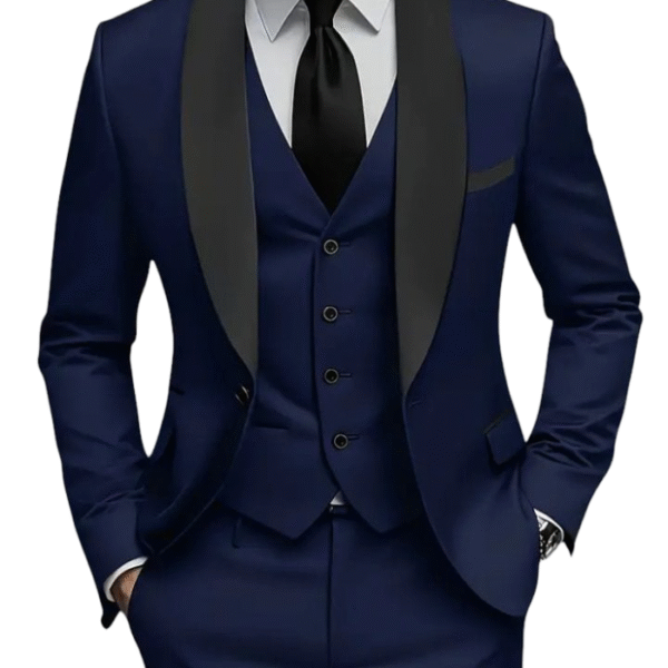 Men’s Navy Blue 3-Piece Suit