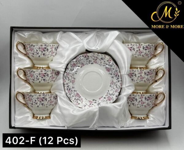 Elegant 6 Cup Box with Saucers