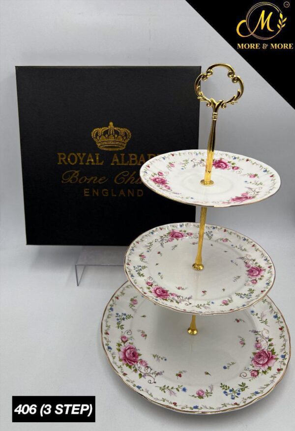Royal Albert 3-Tier Floral Dessert Stand