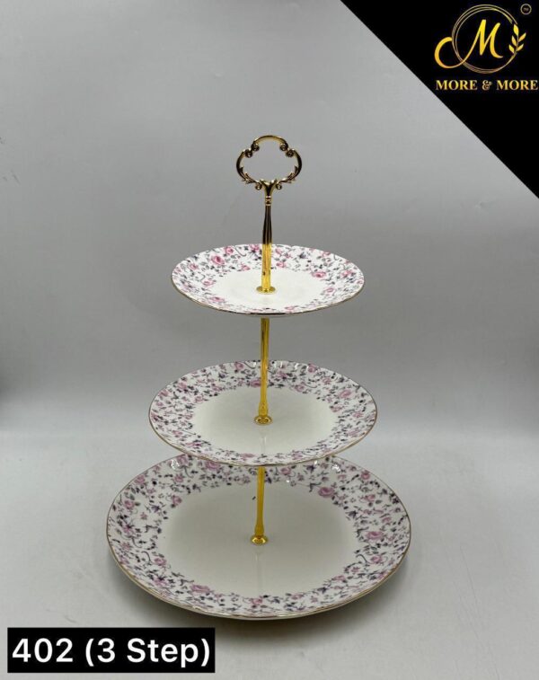 Elegant Royal Albert 3-Tier Floral Dessert Stand