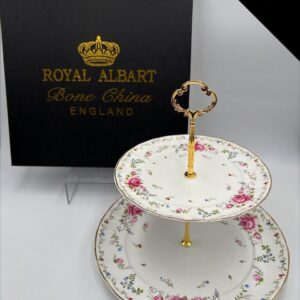 Royal Albert 2-Tier Floral Dessert Stand