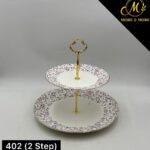 Elegant Royal Albert 2-Tier Floral Dessert Stand