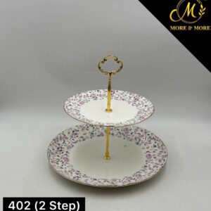 Elegant Royal Albert 2-Tier Floral Dessert Stand