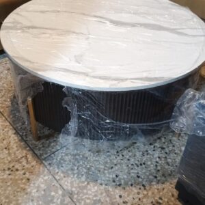Modern Round Marble-Top Center Table