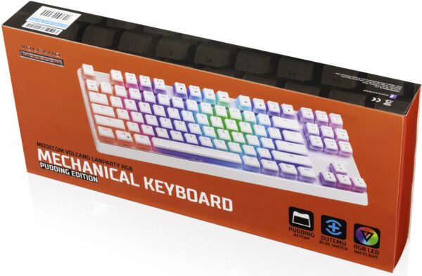 Modecom Volcano Lanparty RGB Mechanical Keyboard – Pudding Edition